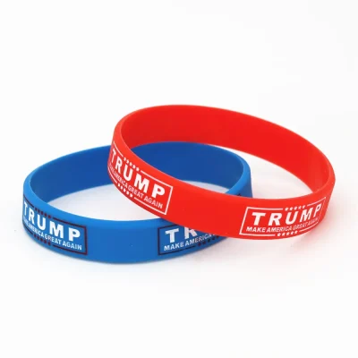 MAGA Silicone Wristband Red Blue Bracelet