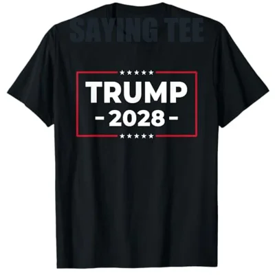 Trump 2028 Vintage American Flag T-Shirt