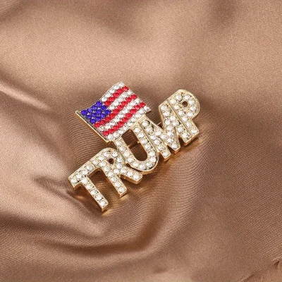 Trump America Flag Patriotic Brooch Pin