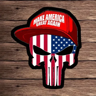 Punisher Skull Trump MAGA PVC Sticker
